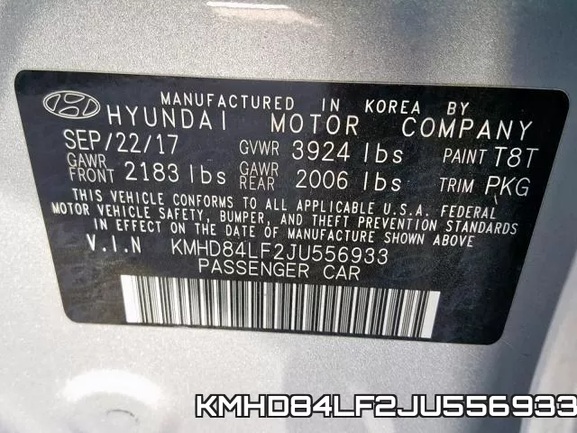 KMHD84LF2JU556933 фото 2