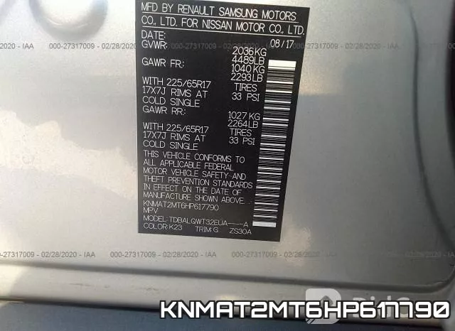 KNMAT2MT6HP617790 фото 10