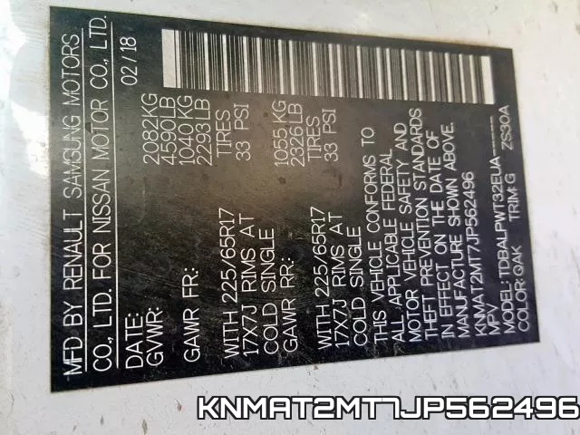 KNMAT2MT7JP562496 фото 2