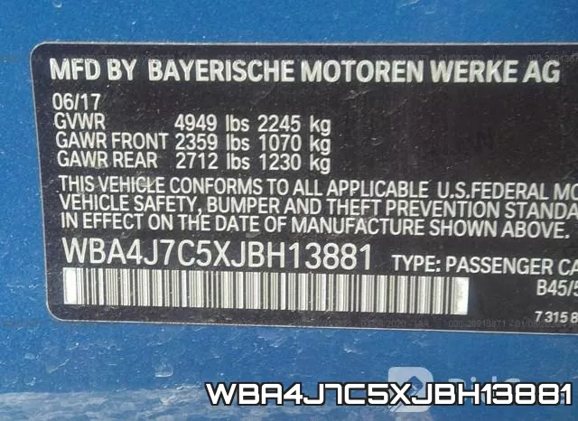 WBA4J7C5XJBH13881 фото 10
