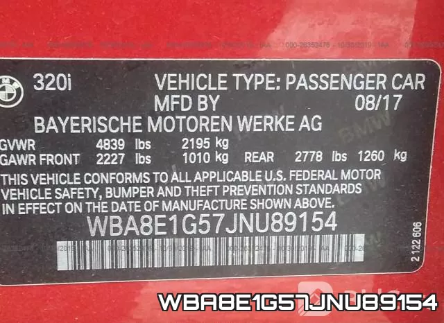 WBA8E1G57JNU89154 фото 10