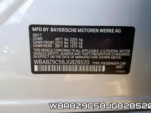 WBA8Z9C58JG828520 фото 2