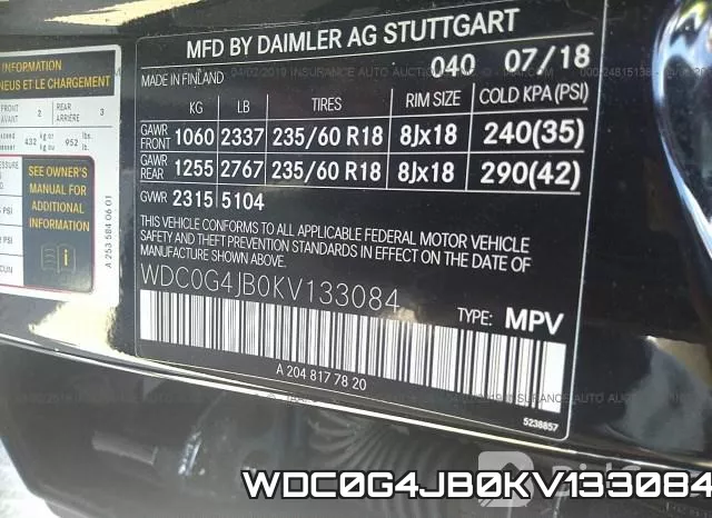 WDC0G4JB0KV133084 фото 10