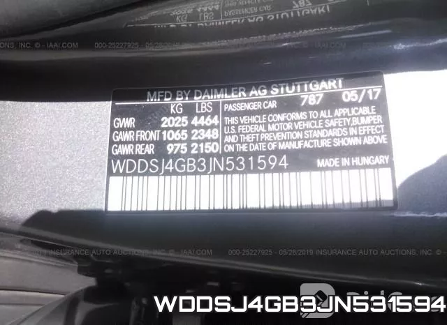 WDDSJ4GB3JN531594 фото 10