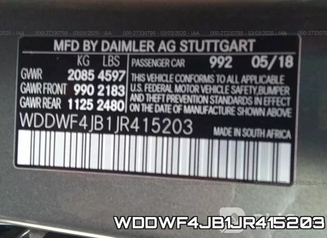 WDDWF4JB1JR415203 фото 10
