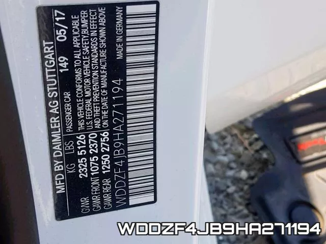WDDZF4JB9HA271194 фото 2