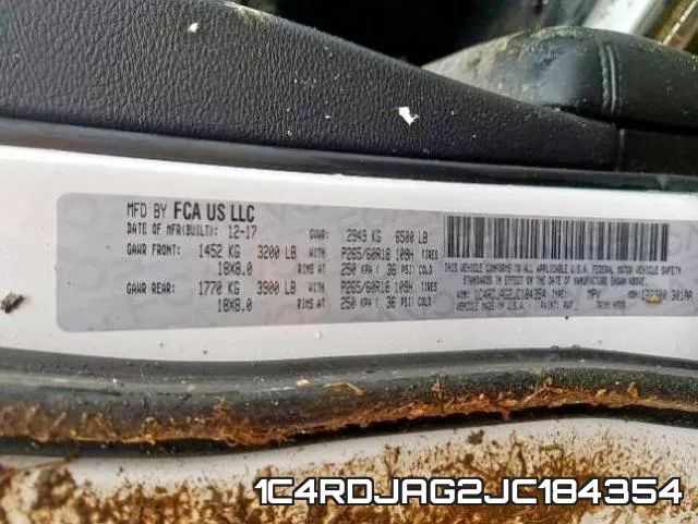 1C4RDJAG2JC184354 фото 2