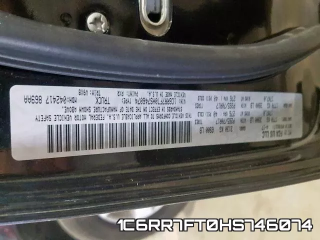 1C6RR7FT0HS746074 фото 2