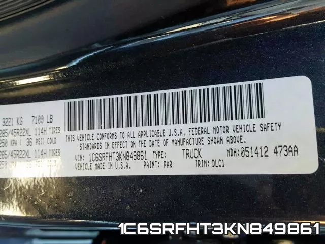 1C6SRFHT3KN849861 фото 2