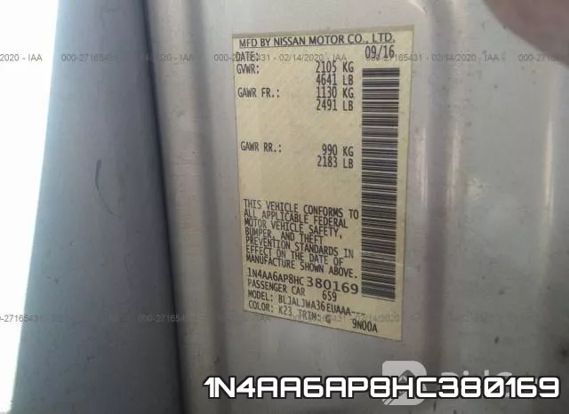 1N4AA6AP8HC380169 фото 10