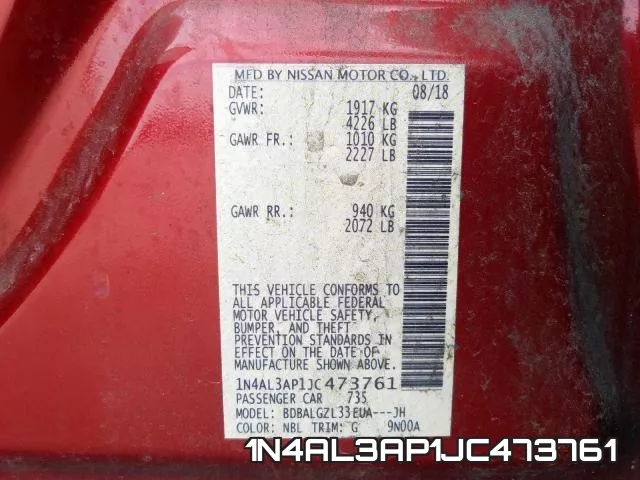 1N4AL3AP1JC473761 фото 2