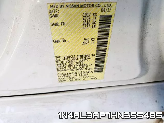 1N4AL3AP7HN355485 фото 2