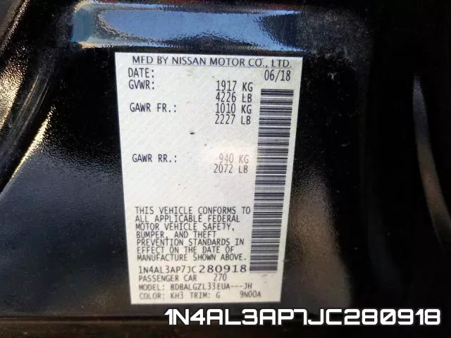 1N4AL3AP7JC280918 фото 2