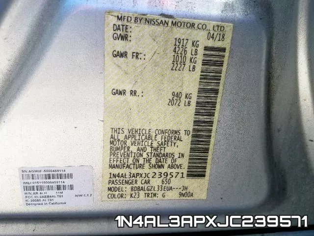 1N4AL3APXJC239571 фото 2