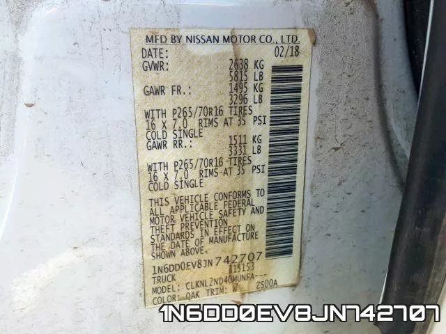 1N6DD0EV8JN742707 фото 2