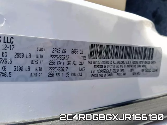 2C4RDGBGXJR166130 фото 2