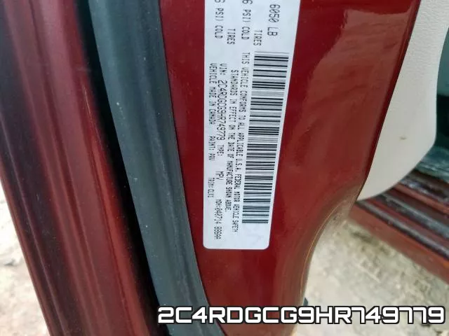 2C4RDGCG9HR749779 фото 2