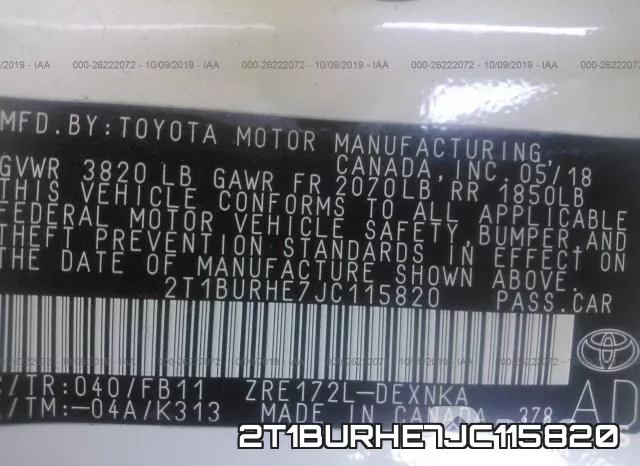 2T1BURHE7JC115820 фото 10