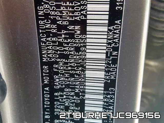 2T1BURHE7JC969156 фото 2