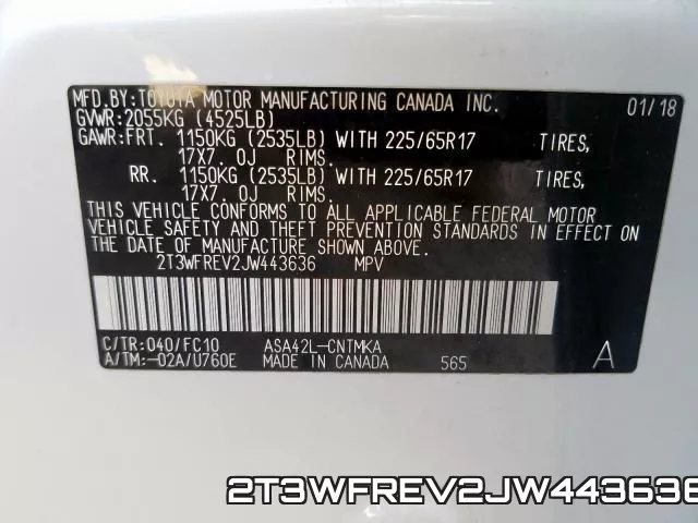2T3WFREV2JW443636 фото 2