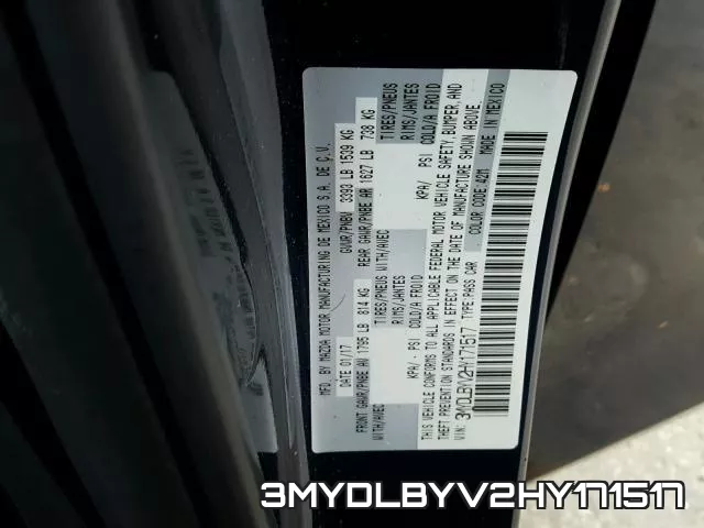 3MYDLBYV2HY171517 фото 2