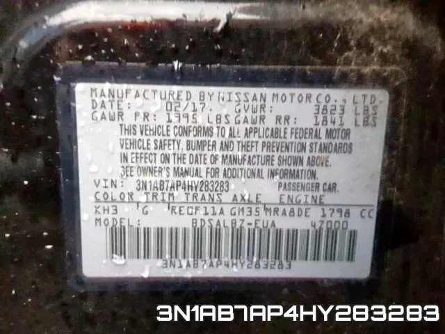 3N1AB7AP4HY283283 фото 2