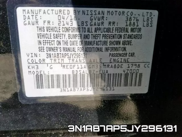 3N1AB7AP5JY296131 фото 2