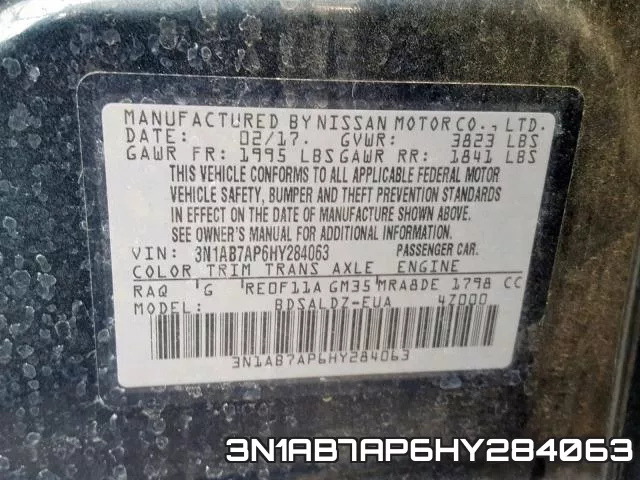 3N1AB7AP6HY284063 фото 2