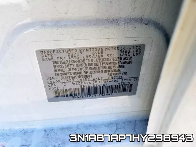 3N1AB7AP7HY298943 фото 2