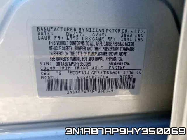 3N1AB7AP9HY350069 фото 2