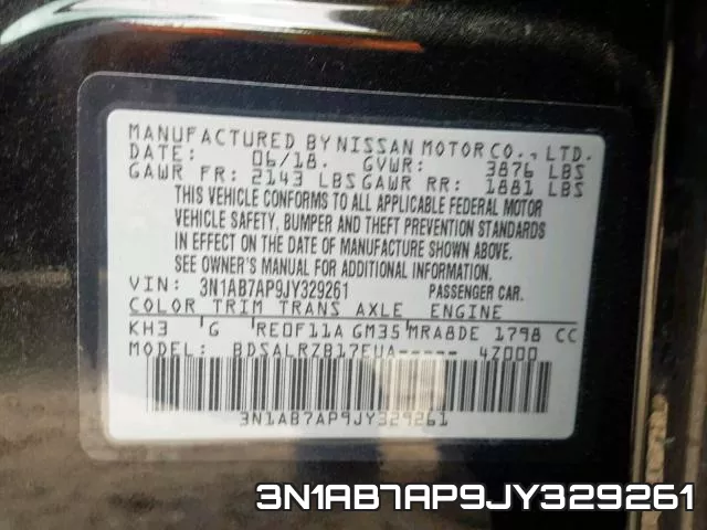 3N1AB7AP9JY329261 фото 2