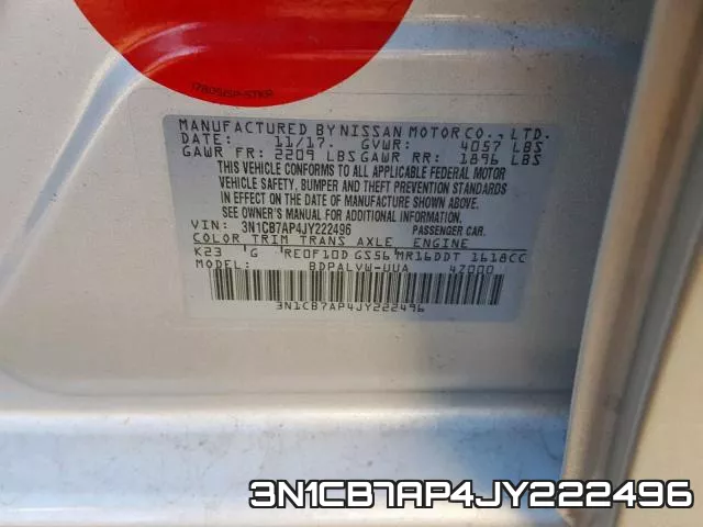 3N1CB7AP4JY222496 фото 2