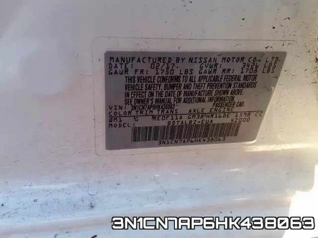 3N1CN7AP6HK438063 фото 2