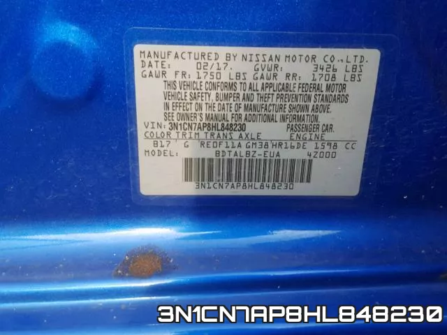 3N1CN7AP8HL848230 фото 2