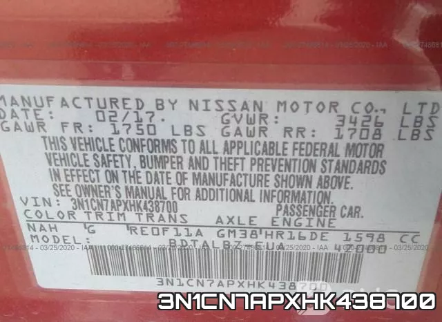 3N1CN7APXHK438700 фото 10