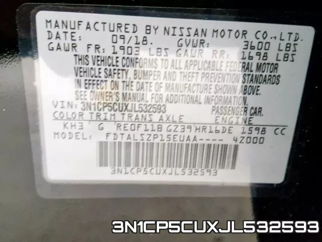 3N1CP5CUXJL532593 фото 2