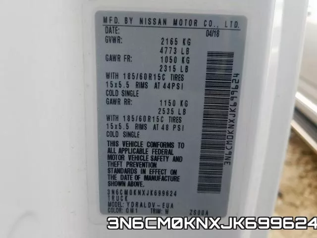 3N6CM0KNXJK699624 фото 2
