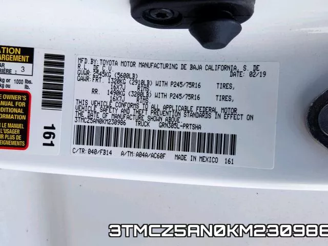 3TMCZ5AN0KM230986 фото 2