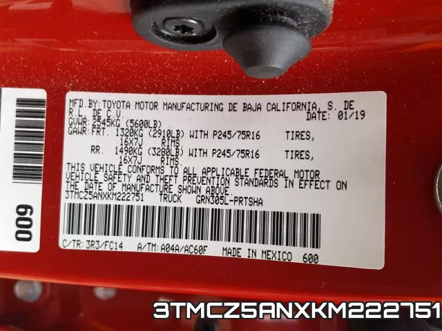 3TMCZ5ANXKM222751 фото 2