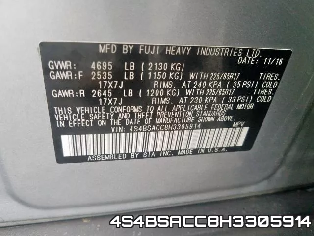 4S4BSACC8H3305914 фото 2