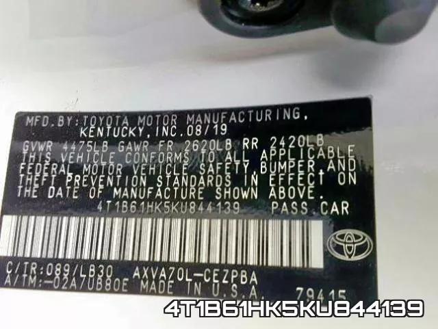 4T1B61HK5KU844139 фото 2