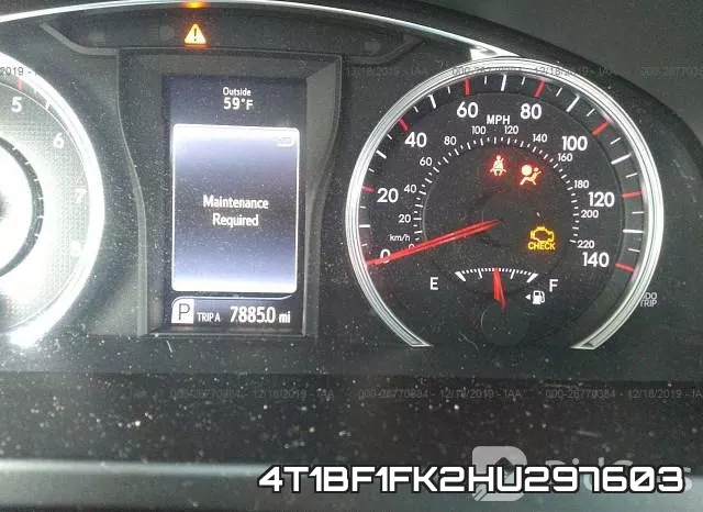 4T1BF1FK2HU297603 фото 8
