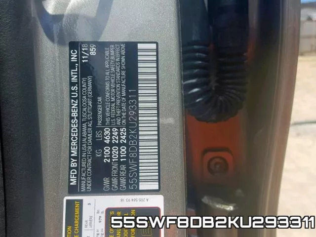 55SWF8DB2KU293311 фото 2