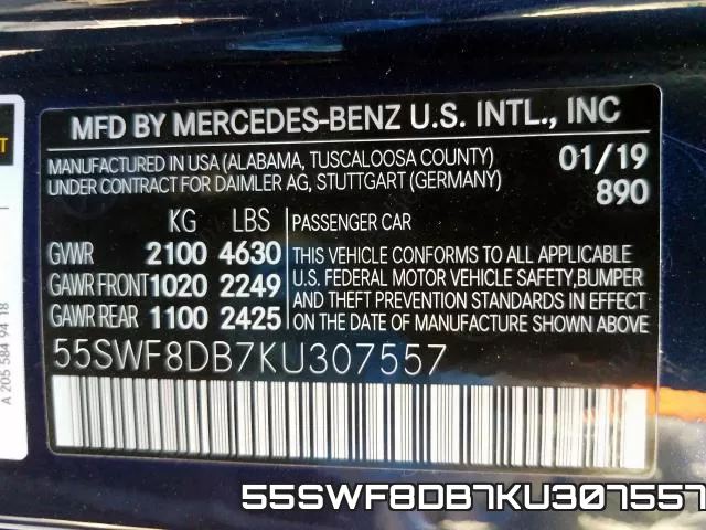 55SWF8DB7KU307557 фото 2