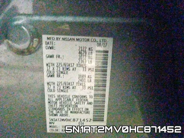 5N1AT2MV0HC871452 фото 2