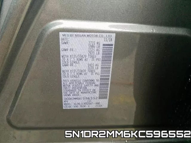 5N1DR2MM6KC596552 фото 2