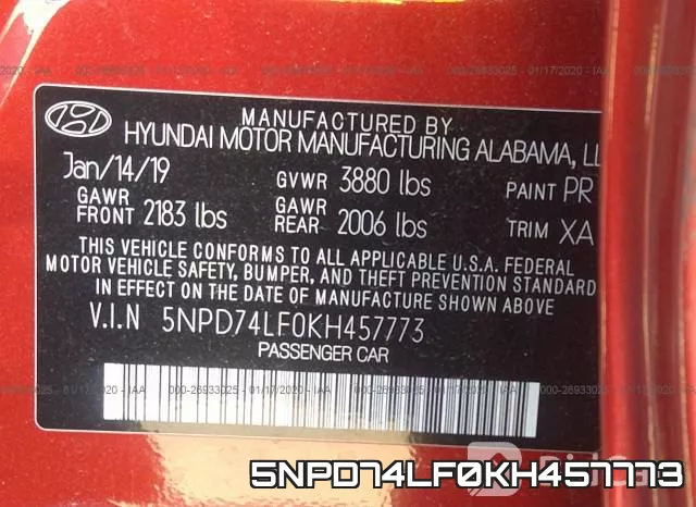 5NPD74LF0KH457773 фото 10