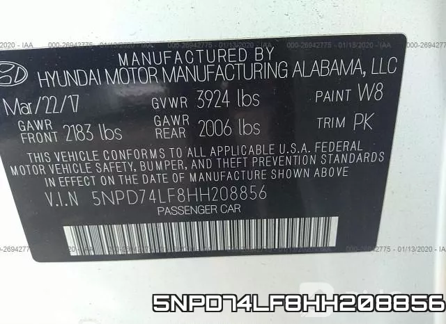 5NPD74LF8HH208856 фото 10
