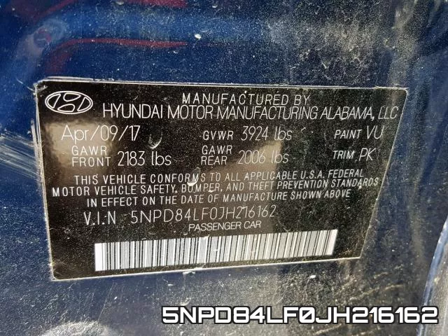 5NPD84LF0JH216162 фото 2