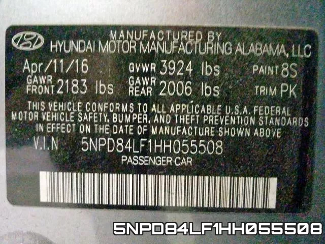 5NPD84LF1HH055508 фото 2